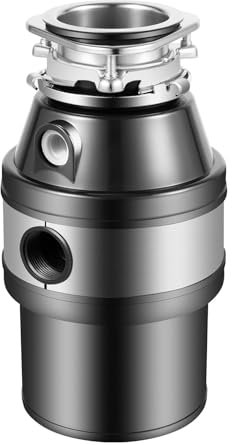 Tritarifiuti da Cucina Sottolavello 560W (1/2 CV) Professionale, 1,2 Litri, 3400 giri/minuto, Anti-Intasamento per Lavandino - Casa