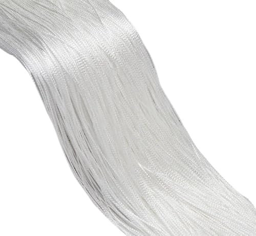 LIZHAYG Fadenvorhang Glitzer 3 x 2,6 m Lange Fadenvorhänge im Wohnzimmer, Trennlinie, Volant for Fenster, einfarbig, Hochzeitsfeier-Dekorationsvorhang(White,3x2.6m)