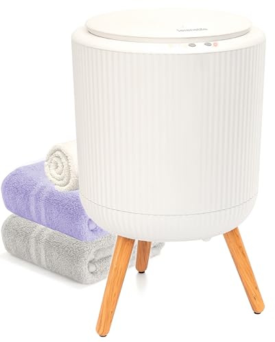 SereneLife Handtuchwärmer – 46,7 cm freistehender Wärmebehälter mit Beinen, 12L Kapazität, Timer, Aromascheiben, LED-Anzeige Wellness-Erlebnis für Bad und Spa schnelles Aufheizen kompaktes Design
