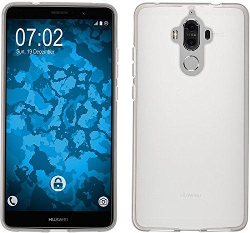 PhoneNatic Case kompatibel mit Huawei Mate 9 - Crystal Clear Silikon Hülle transparent + 2 Schutzfolien