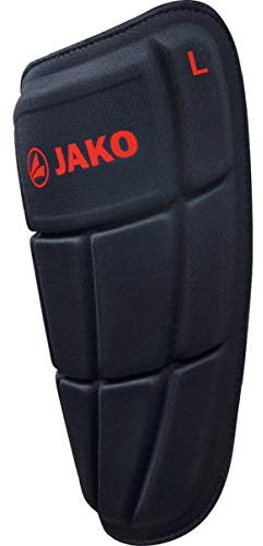 JAKO Herren Prestige Kevlar Duo Schienbeinschoner, Schwarz/Flame, M