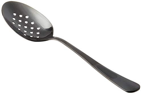 Mercer Culinary Plating Spoon Perforated Bowl, Stainless Steel, Black, 27.8 x 9.1 x 3.1 cm M35160BK