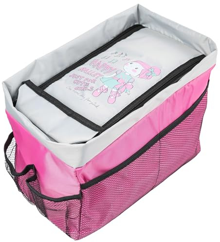 WALSER Rückbank-Organizer, Autositz-Tasche Kinder, Organizer-Box für Rückbank Ballet Doll, Aufbewahrungsbox-Auto, Kofferraumbox, Autobox rosa