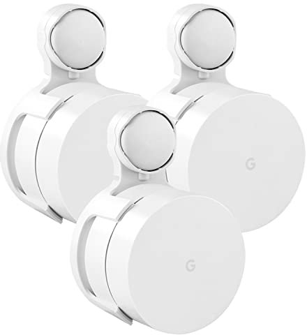 Google WiFi Wall Mount 3 Pack, WiFi Accessories for Google WiFi 1st Generation System and Google WiFi Router Without Messy Wires or Screws (White(3 Pack))