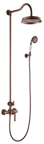 BadShop24 AM5244ORB Armance Aufputz-Duschsystem, Copper