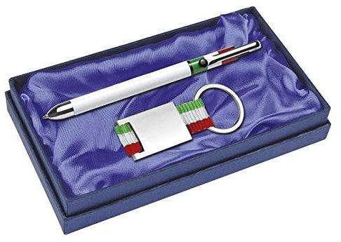 Ten Set Penna e Portachiavi Italia cod.EL7214 cm 16,5x9,5x2,5h by Varotto & Co.