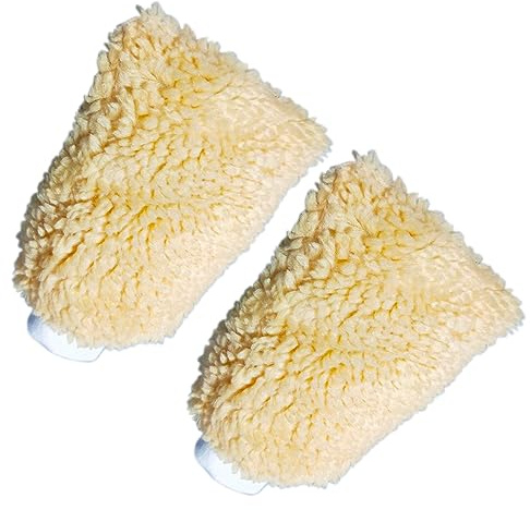 Quanzhou Chenchenchen E-Commerce Co.,Ltd Car Wash Mitt, House Cleaning Glove, Home Dusting Cloth Imitation Wool Gloves 2 pcs Yellow