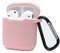 KOKOKA Schutzhülle Hülle Kompatibel mit AirPods 2 & 1, Silikon Schutzhülle Hülle Case für AirPods 2 & 1, LED an der Frontseite Sichtbar Stoßfeste Schutzhülle, Rosa