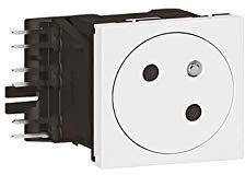 Legrand 077155L Prise de Surface Mosaic Link, Accessoire de Raccordement Livré, Courant 2P+T, 2 Modules, Blanc