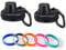 Spout Lid, Compatible with Hydro Flask Wide Mouth Sports Water Bottle, 5 Rubber Rings, Big Handle, Easy to Carry, Compatible with Most Wide Mouth Bottle - Black - 2 Pack