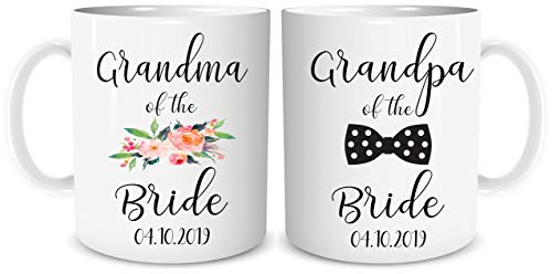 Set of 2 Mugs Personalised Custom Gifts Nana Grandpa of The Bride Wedding Favours Mug Coffee Mugs Tea Cup WSDMUG2114