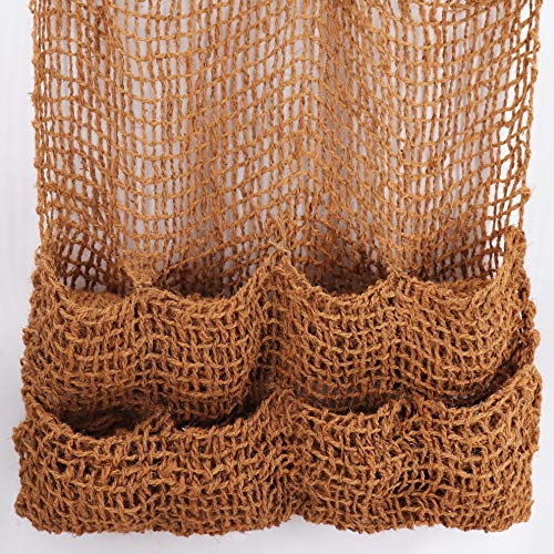 Aquagart Bolsa para Plantas de Coco Estera de Coco Estera de Orilla para el Suelo 100 x 100 cm con 8 Bolsillos para estanques 700 g Fibra Natural de Coco Accesorios para Plantar estanques (4)