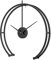 Funtabee Designer Clock 50cm Modern Geometric Oversized Wall Clock for Living Rooms, Black Minimalist Wall Clock, Silent Non-ticking, Great for lounges, kitchens, offices, hotels