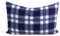 GIRAFFENLAND Zirbenkissen 30x20cm, Flanell Karo-blau + Bio Inlett Natur - Zirbenholzspäne im Zirbenholzkissen