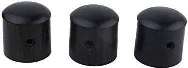 Guyker 3Pcs Ebony Potentiometer Control Knobs Dia. 6mm (0.24) Shaft Pots - Rotary Volume Tone Knob Replacement Part for Electric Guitar or Precision Bass