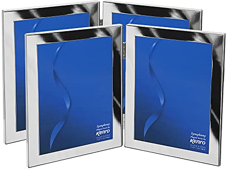 Kenro Box of 2 Silver Plated Photo Frame for 2 Photos 6x4 Inch / 10x15cm Symphony Elegant Series -SYE1015/2-2