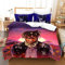 NICHIYOBI Juicewrld Bettbezug Bettwäsche Set - Bettbezug und Kissenbezug,Mikrofaser,3D Digital Print dreiteiliger Bettwäsche (14,Single 135x200cm+80 * 80cm)