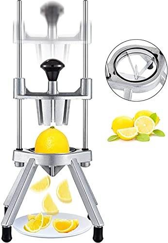 Tagliafrutta verticale Taglia agrumi a 4 sezioni, affettatrice a cuneo di limone con lama in acciaio inossidabile, per uso commerciale e domestico