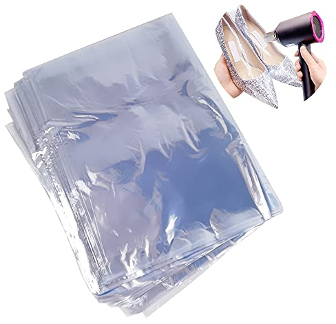 Schrumpffolienbeutel,Transparent Shrink Wrap Film Schrumpfbeutel für Schuhe Für Verpackung, Geschenke, Korb und selbstgemachte DIY-Projekte (100PCS 25 * 40cm)