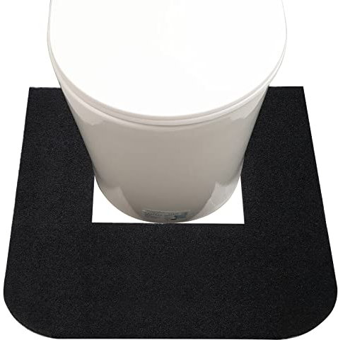 Commode Mats for Odor Eliminating Urinal Pee Pads Toilet Floor Mat Urine for School Bathroom Restroom Floor, Black Gray (4)