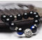Armband Feng Shui Armband Kristall Naturblau Tigerauge Kristallstein Glücksbringer Pixiu Charm S925 Silber Armband Urlaub Schmuck Amulett Geld anziehen Wohlstand Glück,Zwei Tigerauge,14mm ( Color : Tw
