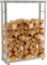 CLP Kaminholzständer Keri V2 Edelstahl I Brennholzregal Mit Bodenschonern, Farbe:Edelstahl, Größe:25x80x150 cm
