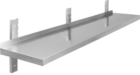 GastroHero Wandbord 180x30 cm, Edelstahl WB-BASIC183