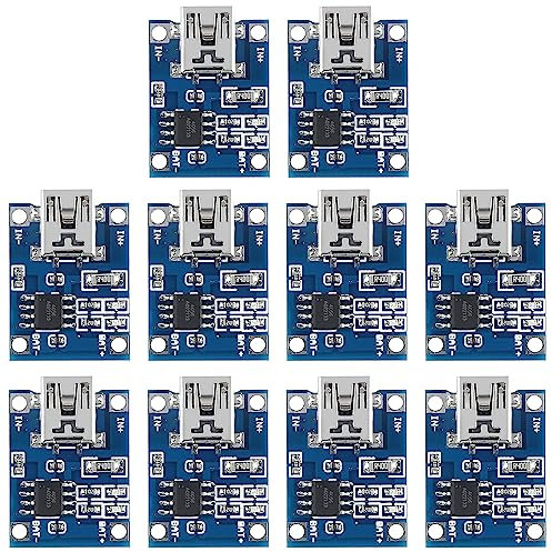 10Pcs 18650 Lithium Battery Charging Board MINI USB Charging Board 5V 1A TP4056 Lithium Battery Charge Module