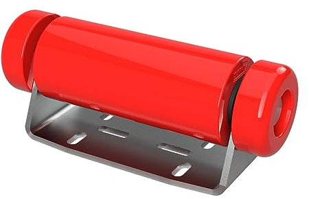 SUPROD Polyurethan Seitenrolle mit Halter B inkl. Endkappen Bootstrailer Sliphilfe verzinkt 200 mm (+ EC), rot