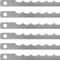 LEHRMANN Coltelli per affettare il pane (50 pz.) 315 x 13 x 0,5 mm con foro senza rivestimento
