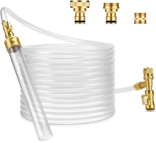 GADFISH Aspirateur à Gravier pour changeur d'eau d'aquarium, Outils de Nettoyage d'aquarium, Siphon Universel à Pompe Rapide pour Changement d'eau d'aquarium (15,2 m)