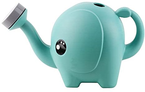 QUINTRA Gießkanne Kleine Elefanten-Gießkanne, blau, rosa, Cartoon-Kinder-Gießkanne, 1,5 Liter, 2,5 Liter Gießkanne, Gartengerät, Dusche (B, One Size)