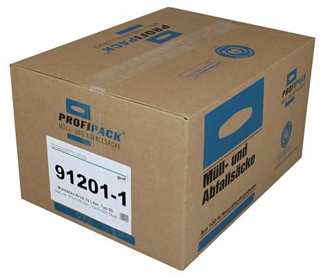 blaue Müllsäcke | 70 Liter | Typ 60 | 25 Rollen a 10 = 250 Stück | gängiger Müllbeutel, für viele Mülleimer passend | 575 x 1000 mm | reißfest | ca. 31 µ | VE: 25 Rollen a 10 Säcke = 250 Stück