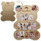 Cadre Photos Pêle-Mêle Ours en Bois Personnalisé - Souvenirs de la Première Année de Bébé – idée cadeau de naissance ou baptême personnalisé – décoration chambre enfant, bébé, salon, salle à manger