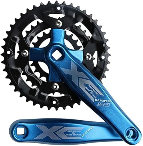 Juego de bielas de Bicicleta de Plato Triple 22-32-44T Juego de bielas de Orificio Cuadrado MTB de 170 mm Juego de bielas de Bicicleta 64/104BCD para Bicicleta de montaña Bicicleta de carret