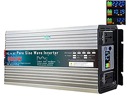 Wechselrichter Reiner Sinus-Wechselrichter 12 V / 24 V / 48 V / 60 V bis 110 220 6000 W 8000 W Spannungswandler-Konverter Reine Sinus-Wellenleistung Solar für Auto, Fahrzeuge, Wohnmobil, LKW, Außenber