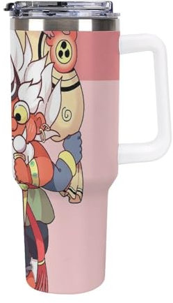 3D Printing Onmyoji Series Insulated Leakproof Travel Mug - Stainless Steel - Keeps Beverages Hot Or Cold - Includes Straw 40oz