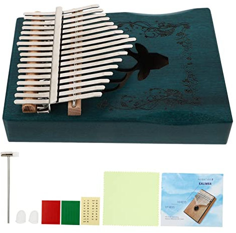 SHOWERORO Kalimba Daumenklavier Tasten Tragbares Fingerpiano Aus Hochwertigem Nordamerikanischem Holz Für Anfänger Und Profis Mit Niedlichem Hirschdesign Für Kreative Dekoration