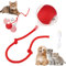 jwogngls Interaktives Katzenspielzeug, Interaktiver Spielball für Katzen USB Aufladbar, Katzenball Elektrisch mit Schwanz, 360° Automatisch Katzenspielzeug Ball für Katzen (Rot)