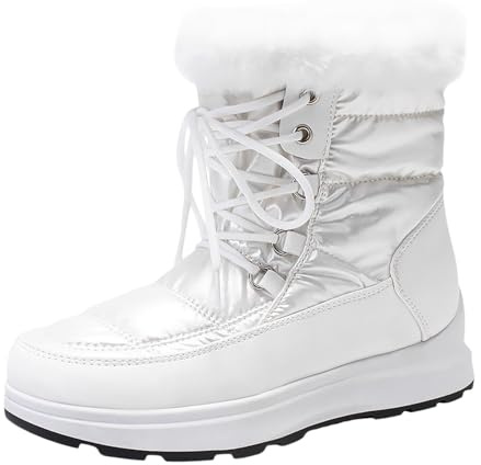 Stivali Donna Neve Scarpe da Passeggio Eleganti Boots Doposci con Imbottiti Caldo Stivali da Neve Resistenza Stivaletti Snow Comode Scarponi da Donna Invernali Casual Scarpe da Trekking Impermeabili