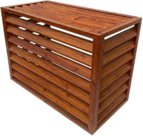 GFXYQPDNV Cubierta de Aire Acondicionado Aluminio Valla De Aire Acondicionado Impermeable, Cubre Aire Acondicionado Grande Soporte De Flores para Interior Exterior(100x70x50cm)