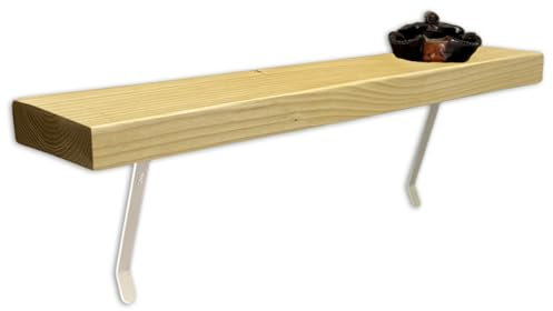 MKGT NO Drill Radiator Shelf | Rustic Slim Narrow Shelf for Hallway (Antique Pine, 130cm)