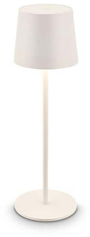 BRILONER - LED Tischlampe kabellos IP44 mit Touch, dimmbar, Akku & Lichtquelle tauschbar, Nachttischlampe, Leselampe, LED Lampe, Campinglampe, Tischleuchte, Akkulampe, Outdoor, 11x34,5 cm, Altweiß