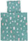 TupTam Unisex Baby Wiegenset 4-teilig Bettwäsche-Set: Bettdecke und Kopfkissen mit Bezug, Farbe: Wald/Fuchs/REH/Igel/Bärchen/Grün, Größe: 80x80 cm