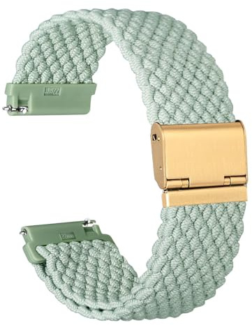 Ayadoo Geflochtene Nylon Uhrenarmband, Schnellverschluss Uhrenarmbänder, Verstellbare Schnalle, 16mm 17mm 18mm 19mm 20mm 21mm 22mm