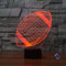 YTDZLTD Optische Täuschung 3D Rugby Nacht Licht 16 Farben Andern Sich Fernbedienung USB-Strom Touch Schalter Dekor Lampe LED Lampe Tisch Kinder Brithday weihnachten Geschenk
