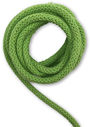 Slantastoffe 5m Baumwollkordel 5mm, Kordel, Schnur, Turnbeutel, 21 Farben (Grün)