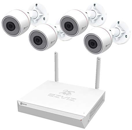 Ezviz|4ch Wi-Fi NVR 1 TB HDD with 4x Wi-Fi Weatherproof Bullet Cameras