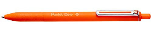 Pentel BX470-F Kugelschreiber iZee, Druckmechanik, Metallclip, 0,5 mm Strichstärke, 1 Stück, orange