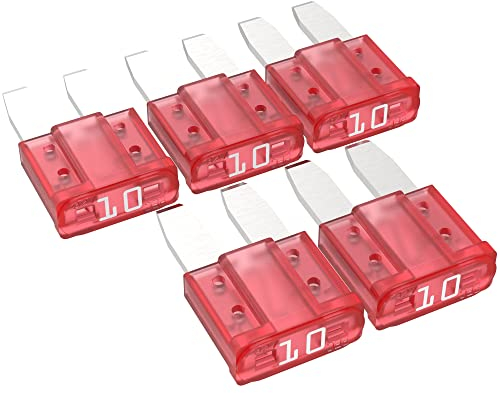 AUPROTEC Micro 2 fusibili per auto fusibili a punto piatto MikrOTO II 5 - 30 A selezione: 10 A rosso, 5 pezzi